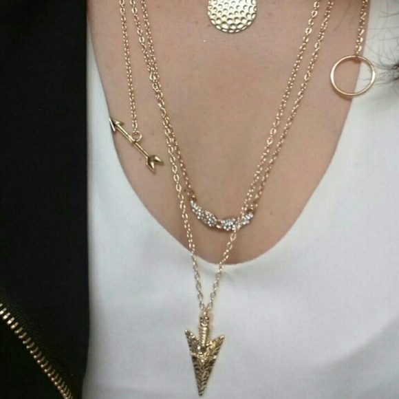 🍃❤Multilayer Crystal Gold necklace❤🍃 - Picture 4 of 4