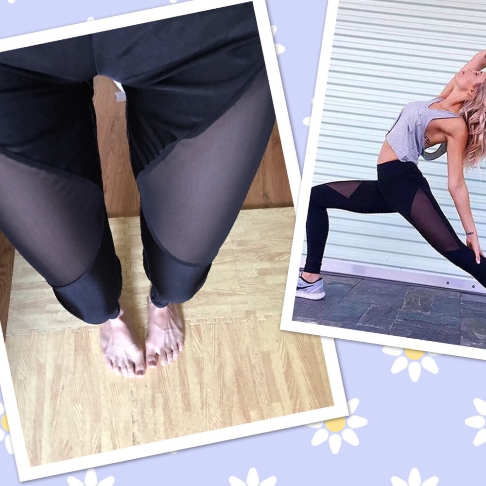 S size stocked❤️SALE❤️Sheer leggings yoga pants - Picture 3 of 4