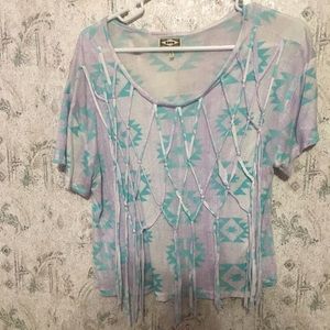 Blue and purple Aztec shirt