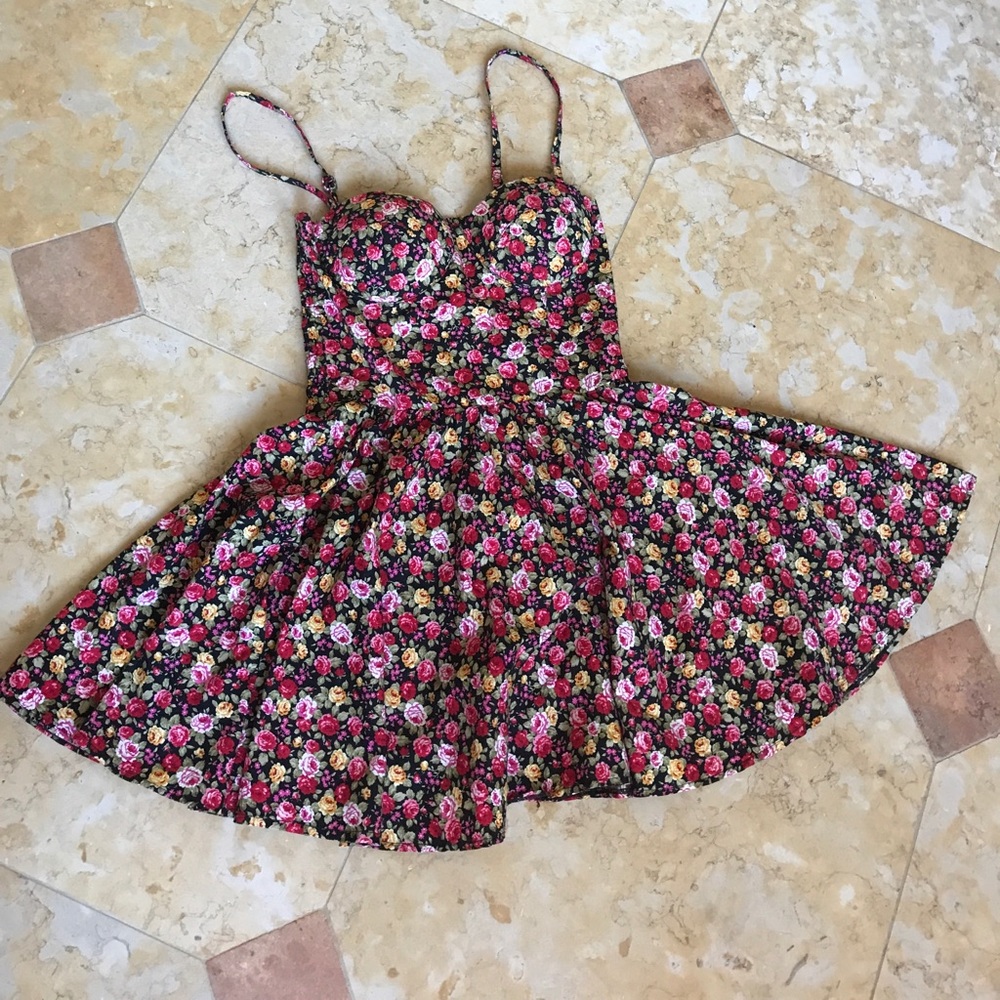 Floral Bustier Dress