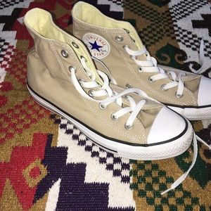 Tan Hightop Converse