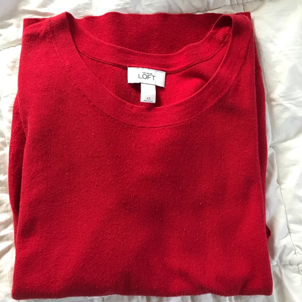 Red LOFT Sweater