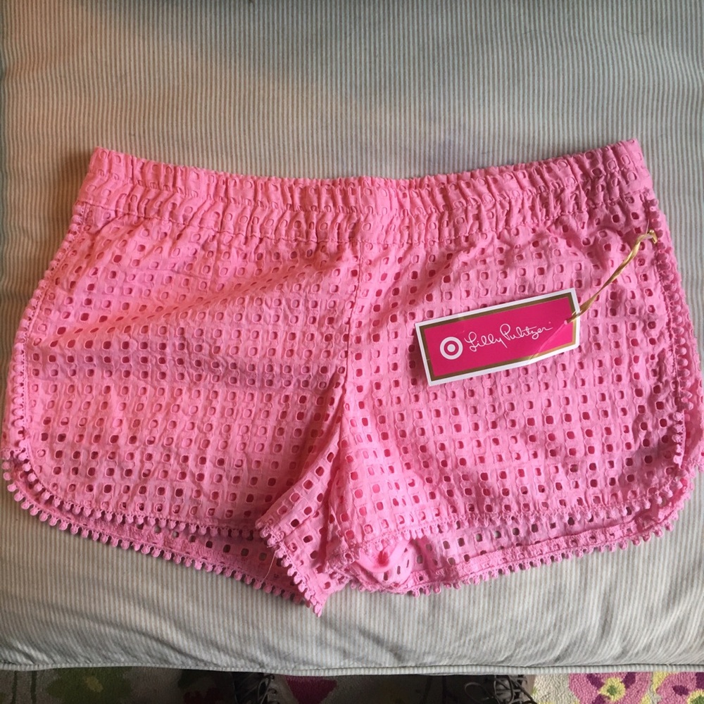 L pink Lilly X Target shorts never worn!