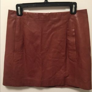 VINCE light brown leather miniskirt - NWT