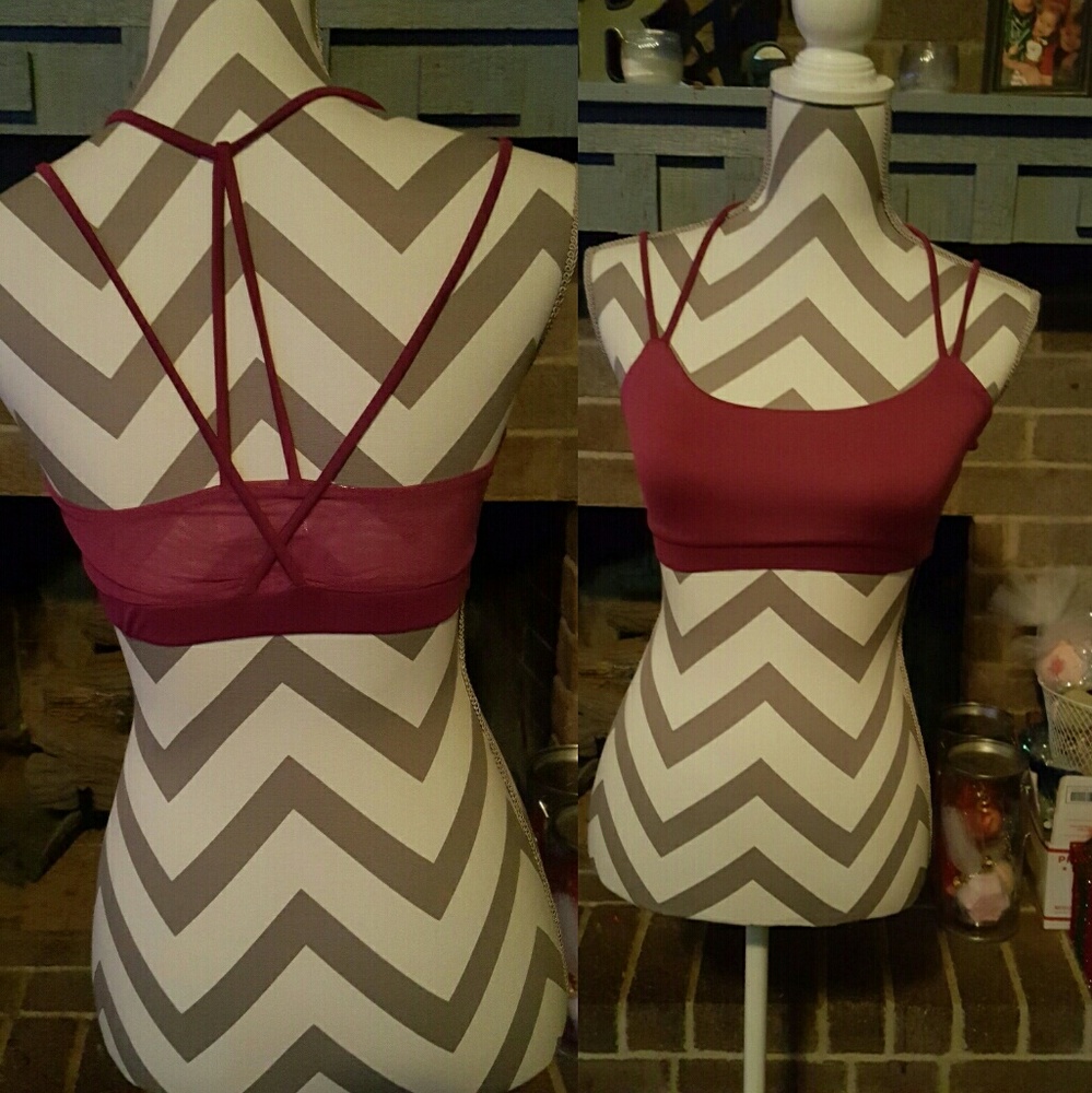 Beautiful fun strappy sports bra