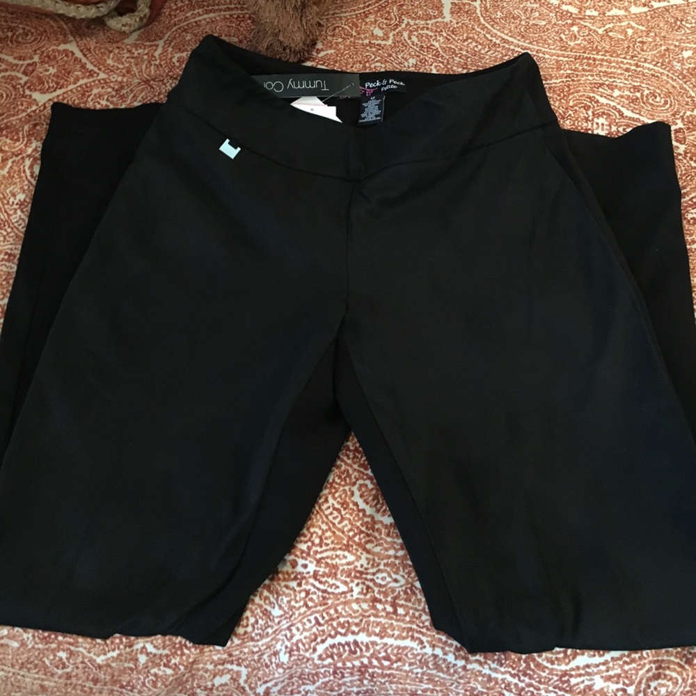 Tummy Control Petite Black Pants