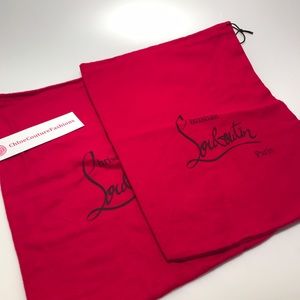 TWO Christian Louboutin Large Dust Bags Authentic