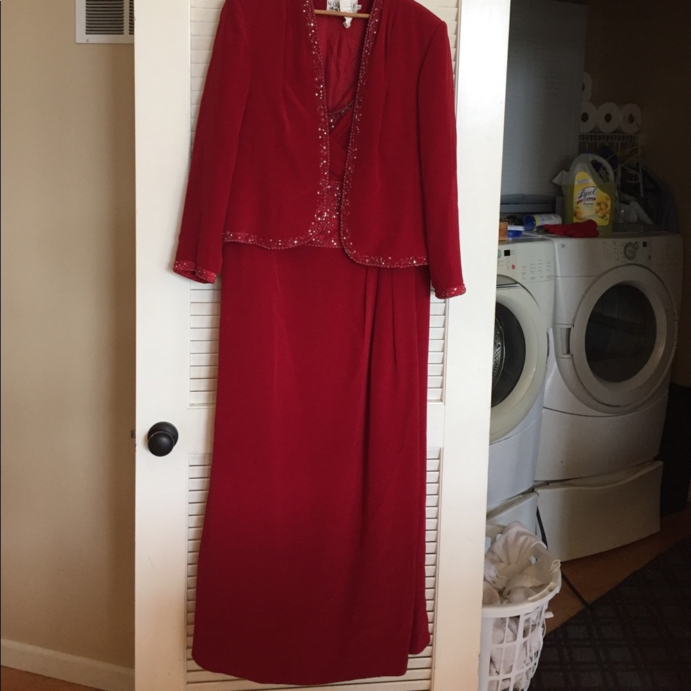 Red dress with jacket