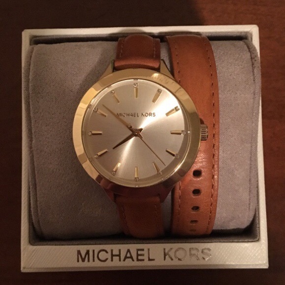 Michael Kors Accessories - MK slim runway luggage double wrap watch