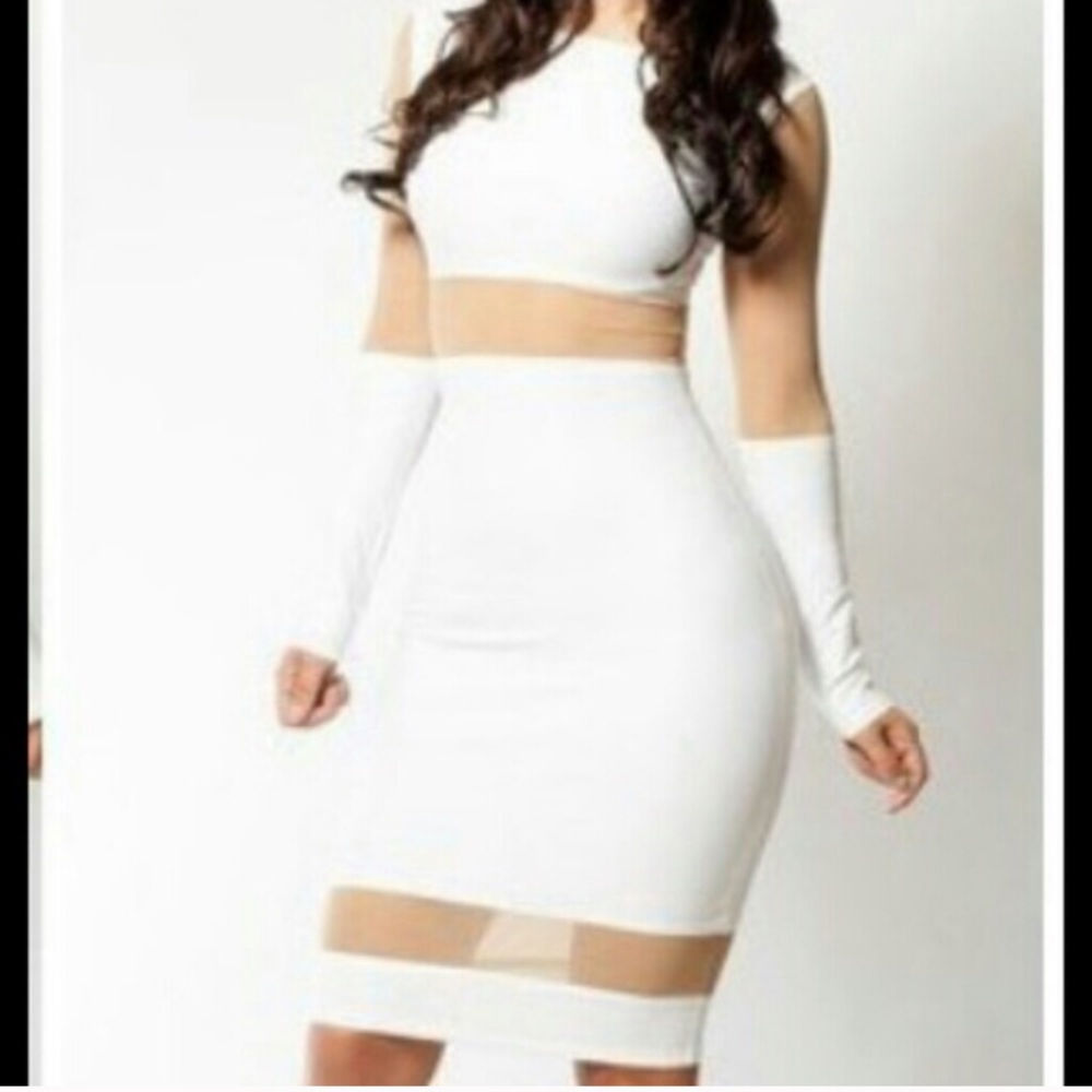 White Sexy Dress with Mesh! ✨✨