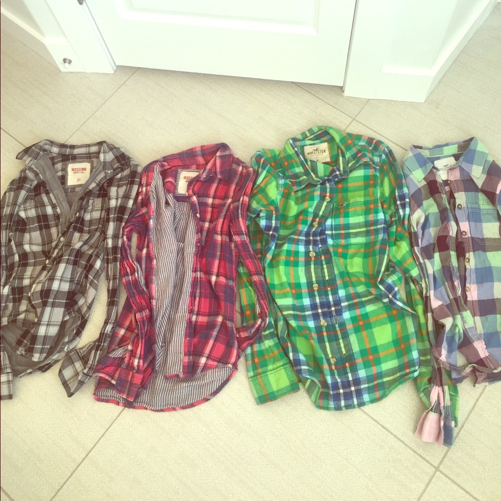 3 Plaid and flannel shirts