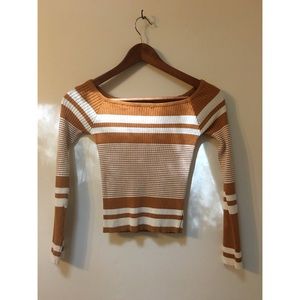 Kendall and Kylie Off The Shoulder Sweater Top, XS