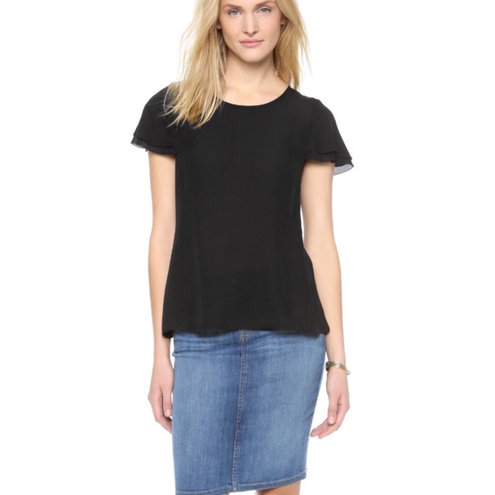 New with tags Joie Enzo black silk top size XS