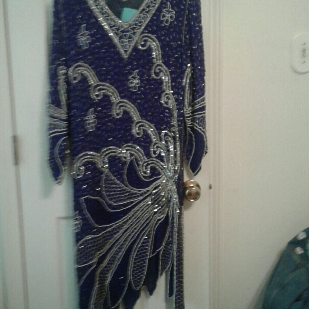 Beaded silk Evening Dress