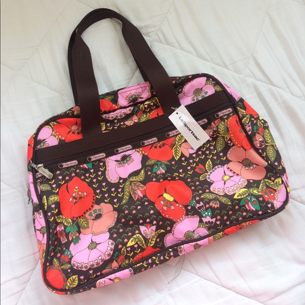 LeSportsac floral overnight bag