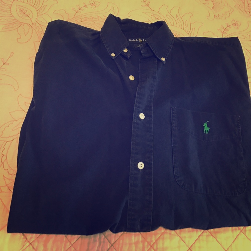 Men's polo long sleeve dress shirt