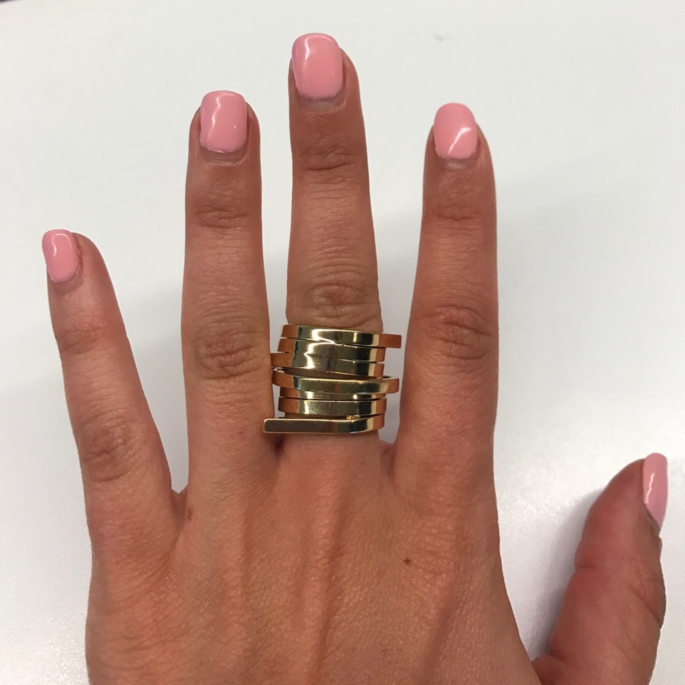 Gold plated metal ring