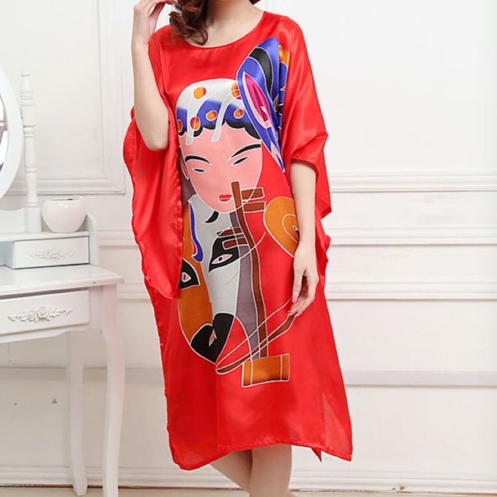 Peking opera silk dress
