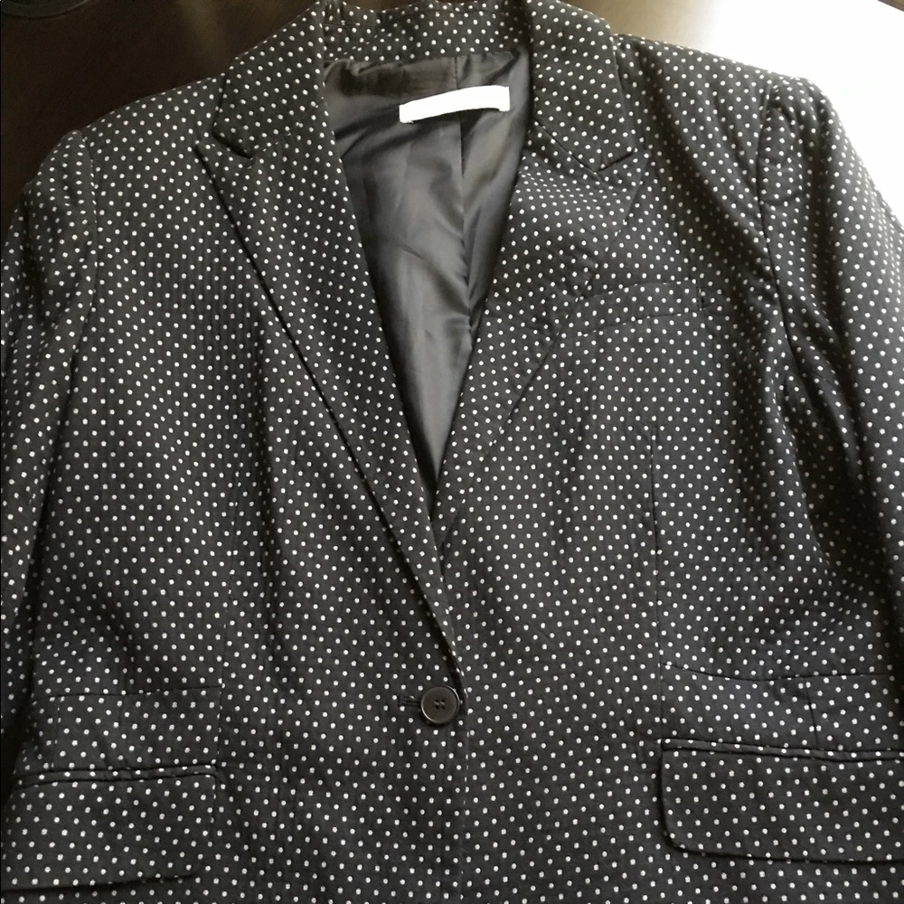 NY&Co Black Polka Dot Blazer