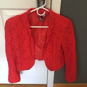 Red short blazer