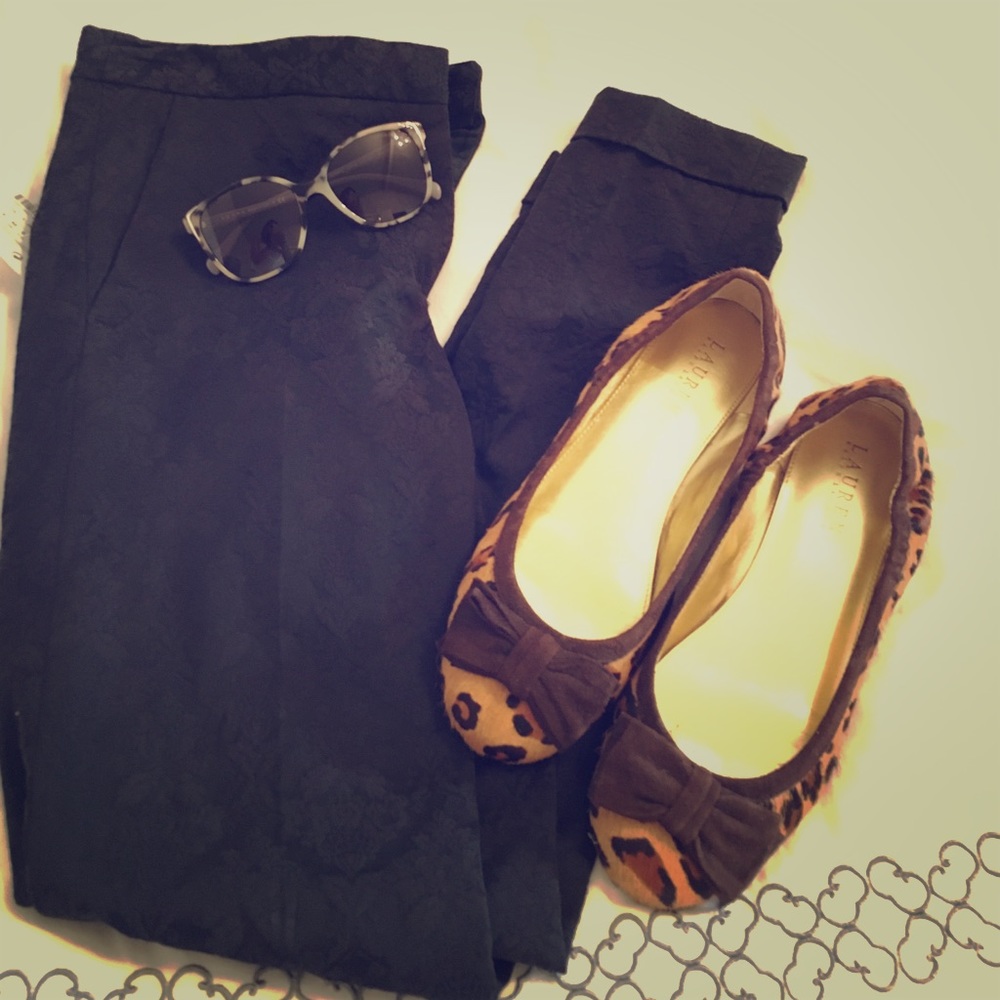 Worn once Ralph Lauren leopard flats