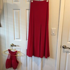 Size 2, Windsor red two piece prom dress.