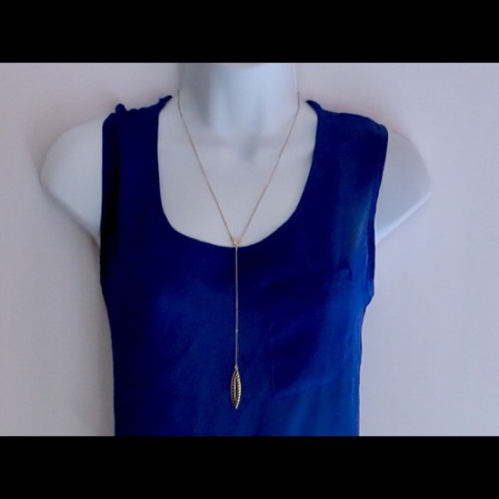 Rebecca Minkoff Safari Haze Leaf Y Necklace