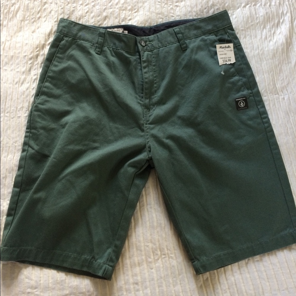 Men's Green Volcom Shorts