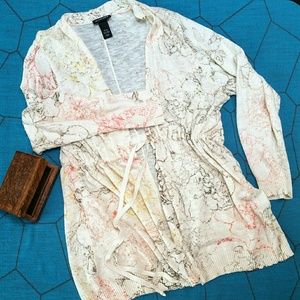 Lane Bryant 18/20 long sweater w/ drawstring