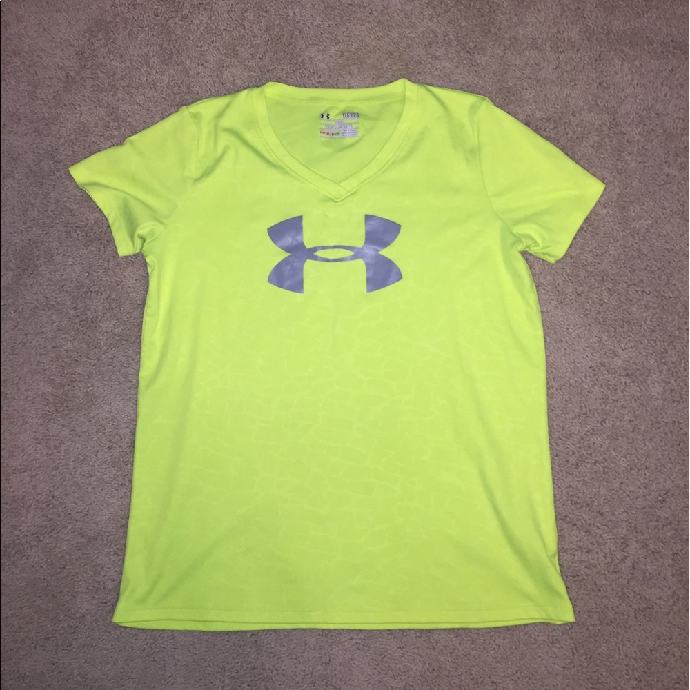 Neon Yellow/Grey Under Armour Athletic Shirt