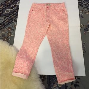 L.e.i. Ashley Lowrise Pink Cheetah Print Pants.
