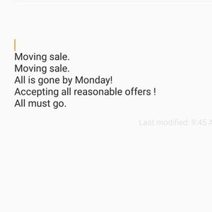 Everything must go.