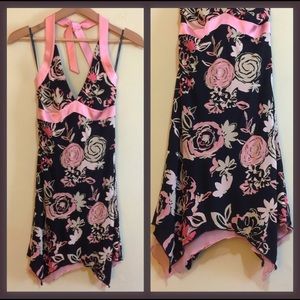 bebe Floral Halter Dress- Worn Once