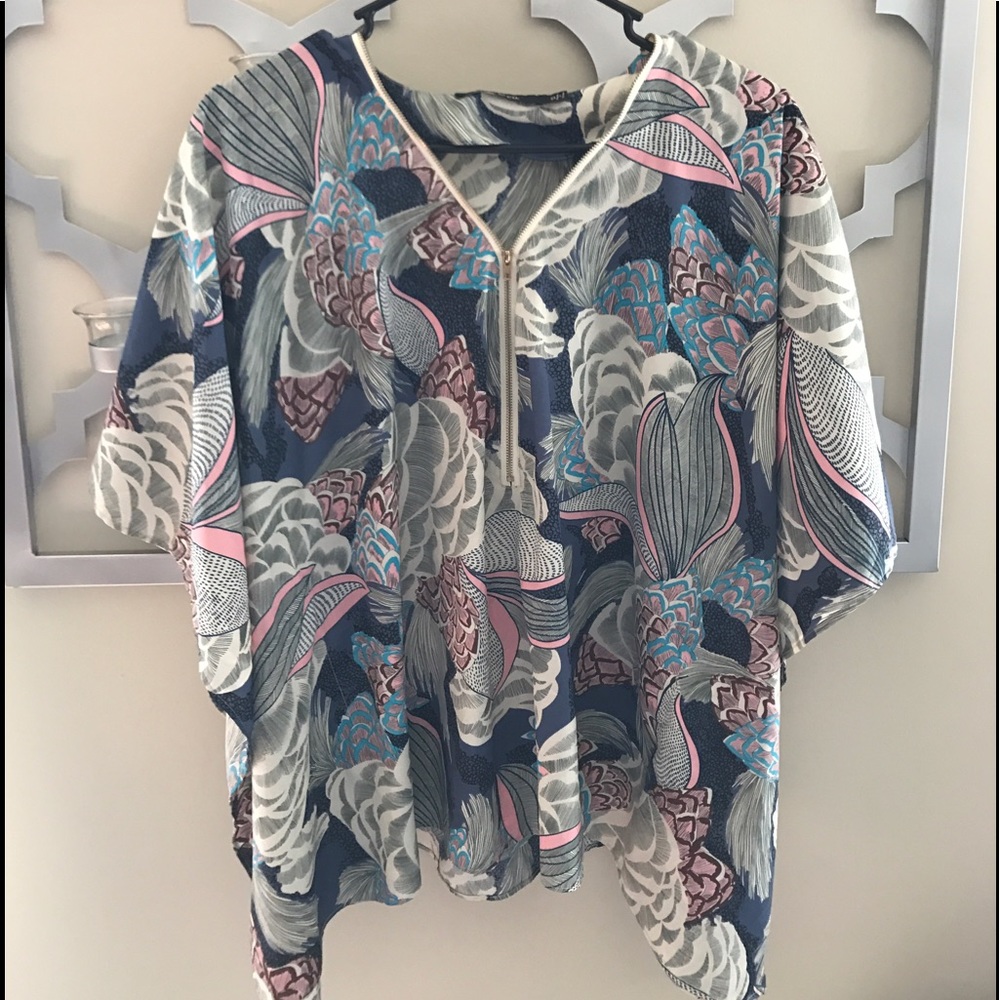 beautiful printed poncho