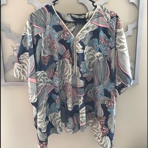 beautiful printed poncho
