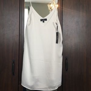White satin dress