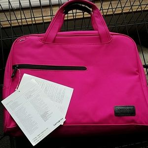 NWT Samsonite pink laptop bag