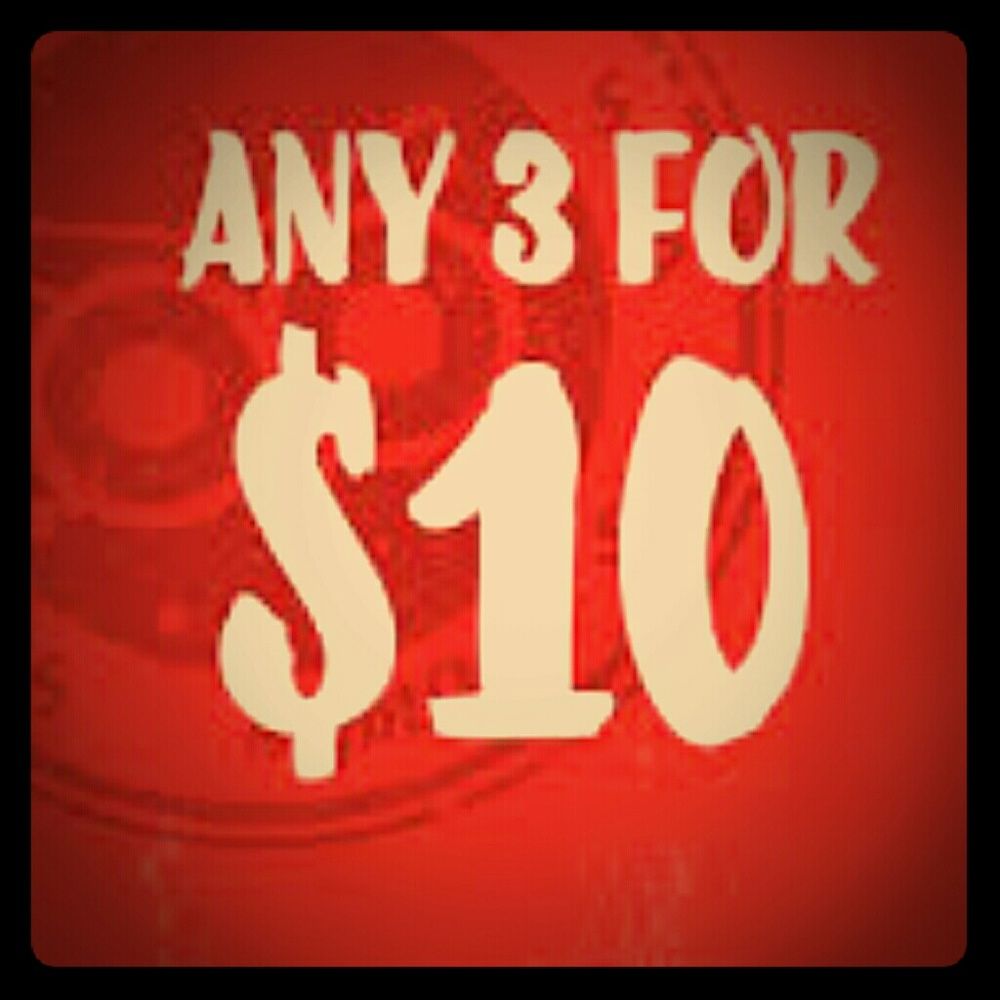 Items $7 or Less are 3 for $10!