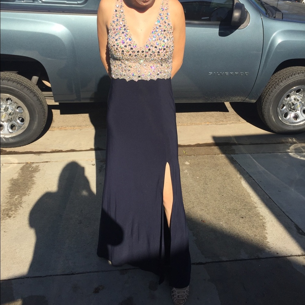 Navy Blue Prom Dress