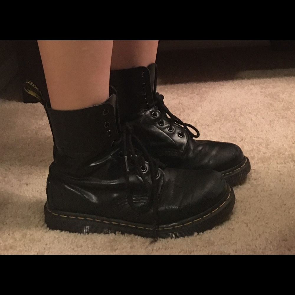 Worn Black Leather Doc Martens!
