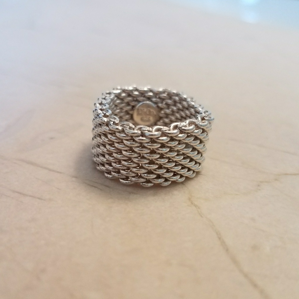 STERLING SILVER MESH RING