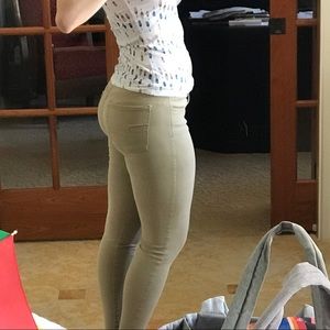 American Eagle Stretch Jeggings In Khaki