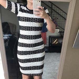 B&W striped dress
