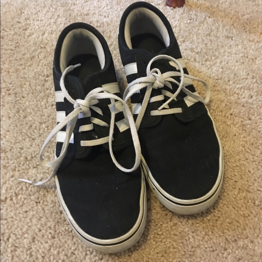 Black & White Adidas Slip Ons!!