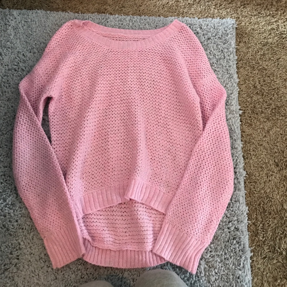 pink sweater