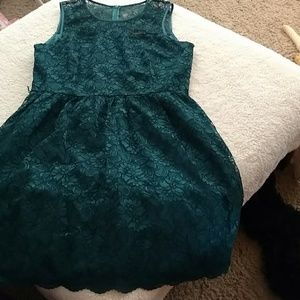 Teal and Black dress- size 14