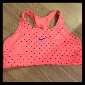 Orange and blue Nike sports bra work out