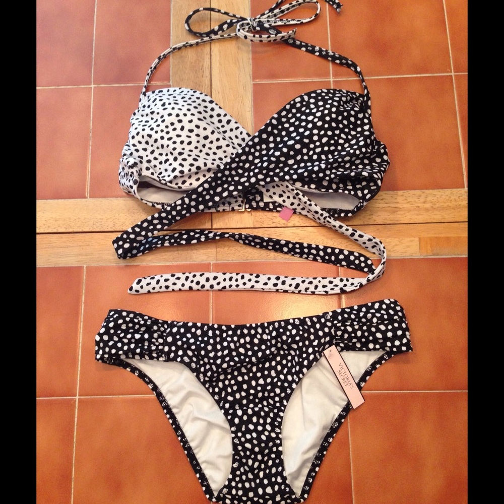 New VS Wrap Halter Swim Set