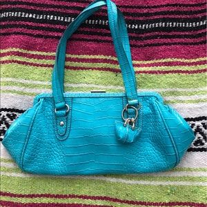 Turquoise blue purse
