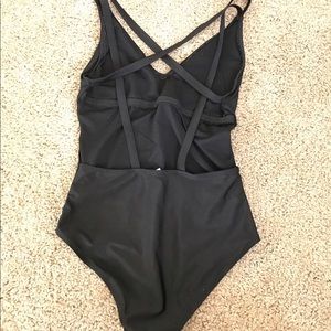 Black Strappy Monokini